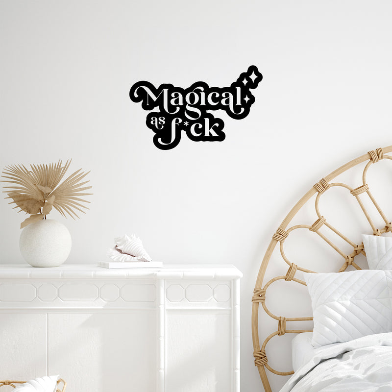 Vinyl Wall Art Decal - Magical As F*ck - 9" x 14" - Trendy Motivating Positive Lifestyle Quote Sticker For Home Living Room School Classroom Office Gym Fitness Decor 3