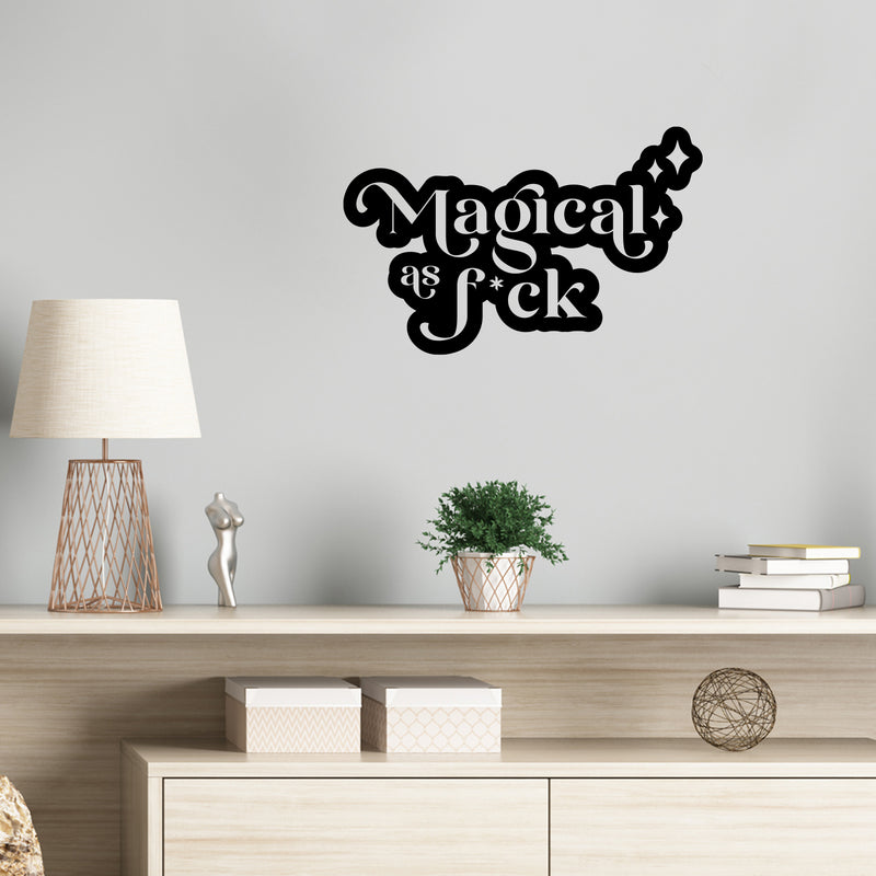 Vinyl Wall Art Decal - Magical As F*ck - 9" x 14" - Trendy Motivating Positive Lifestyle Quote Sticker For Home Living Room School Classroom Office Gym Fitness Decor 2