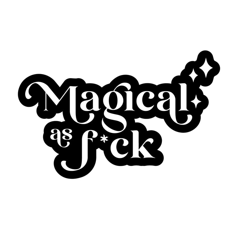 Vinyl Wall Art Decal - Magical As F*ck - 9" x 14" - Trendy Motivating Positive Lifestyle Quote Sticker For Home Living Room School Classroom Office Gym Fitness Decor 1