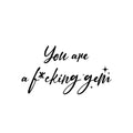 Vinyl Wall Art Decal - You Are A F*cking Gem - 13. Trendy Inspirational Funny Adult Positive Quote Sticker For Home Bedroom Living Room Office Coffee Shop Decor 1