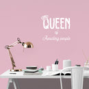 Vinyl Wall Art Decal - Queen Of Avoiding People - 16" x 18" - Trendy Funny Sarcasm Life Quote Sticker For Home Office Bedroom Closet Mirror Living Room Decor 2