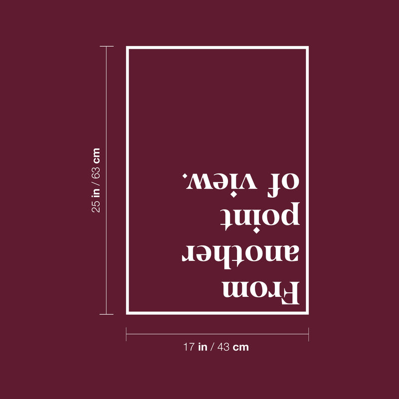 Vinyl Wall Art Decal - From Another Point Of View - 25" x 17" - Trendy Motivational Positive Mind Change Quote Sticker Home Living Room Study Room School Classroom Office Coffee Shop Decor 4