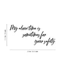 Vinyl Wall Art Decal - My Alone Time Is Sometimes For Your Safety - 11. Trendy Sarcastic Adult Joke Quote Sticker For Home Bedroom Living Room Coffee Shop Storefront Decor 4