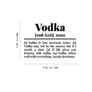 Vinyl Wall Art Decal - Vodka Definition - Trendy Sarcastic Funny Adult Joke Quote Sticker For Home Bar Kitchen Wine Cellar Restaurant Decor 4
