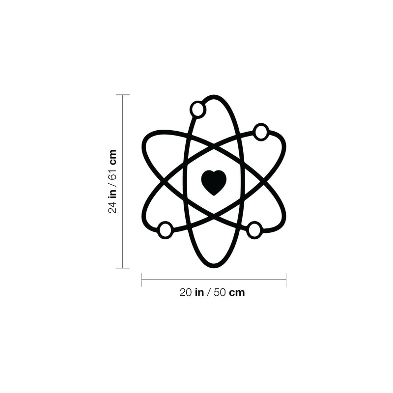 Vinyl Wall Art Decal - Proton Love - Modern Motivational Cute Science Sticker For Children Home Office Nursery Bedroom School Classroom Educational Kids Room Decor 4