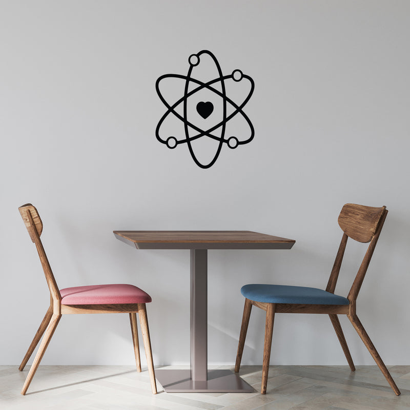 Vinyl Wall Art Decal - Proton Love - Modern Motivational Cute Science Sticker For Children Home Office Nursery Bedroom School Classroom Educational Kids Room Decor 2