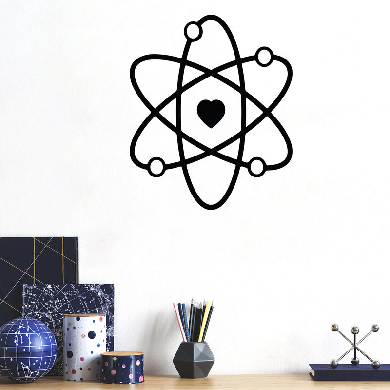 Vinyl Wall Art Decal - Proton Love - 20" x 24" - Modern Motivational Cute Science Quote Sticker For Home Office Nursery Bedroom School Classroom Planet Kids Room Decor 3