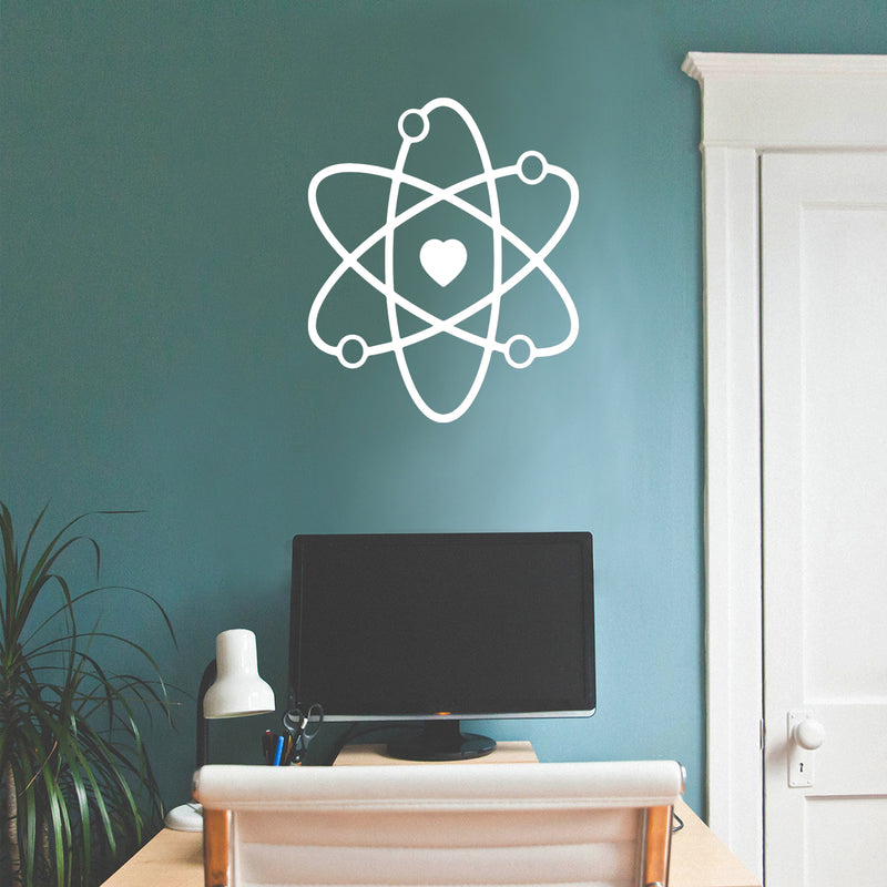 Vinyl Wall Art Decal - Proton Love - 20" x 24" - Modern Motivational Cute Science Quote Sticker For Home Office Nursery Bedroom School Classroom Planet Kids Room Decor 2