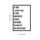 Vinyl Wall Art Decal - A True Relationship Is Two - Modern Inspiring Lovely Quote Sticker For Home Bedroom Closet Family Room Windows Entre Door Coffee Shop Decor 4