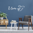 Vinyl Wall Art Decal - I Love Us - 21" x 8" - Trendy Inspirational Quote Sticker For Family Home Office Couple Living Room Entryway Store Decor 3