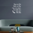 Vinyl Wall Art Decal - Roses Are Red - 17" x 15" - Trendy Positive Sarcastic Adult Joke Quote Sticker For Home Bedroom Living Room Office Coffee Shop Storefront Decor 2