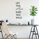Vinyl Wall Art Decal - Let The Moon Keep You Wild - 34" x 15" - Modern Inspiring Good Vibes Quote Sticker For Home Bedroom Closet Living Room Boutique Office Coffee Shop Decor 2