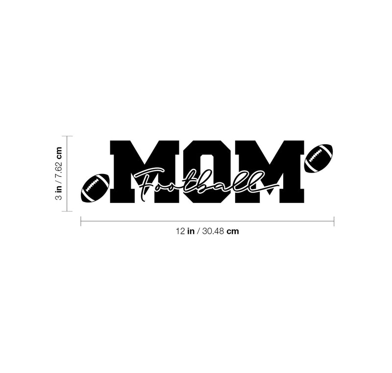 Vinyl Wall Art Decal - Football MOM - 3" x 12" - Modern Cute Funny Lovely Quote Sticker For Home Kids Room Baby's Nursery Living Room Playroom Kindergarten Daycare Decor 4