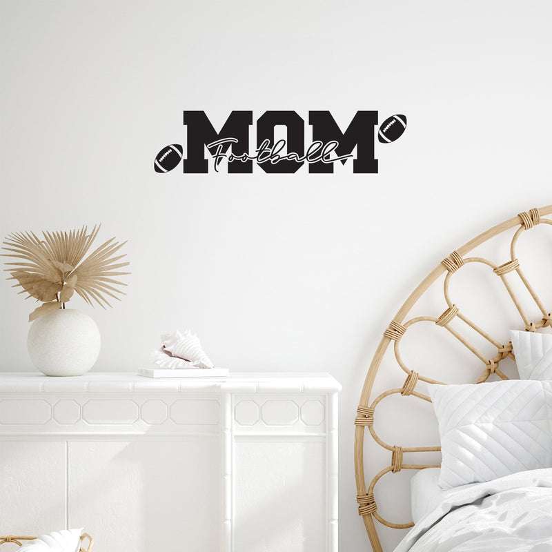 Vinyl Wall Art Decal - Football MOM - 3" x 12" - Modern Cute Funny Lovely Quote Sticker For Home Kids Room Baby's Nursery Living Room Playroom Kindergarten Daycare Decor 2