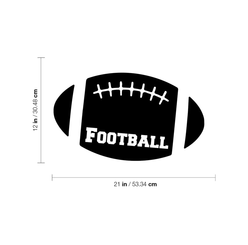 Vinyl Wall Art Decal - American Football- 12" x 21" - Trendy Funny Cool American Football Design Sticker For Home Bedroom Kids Room Playroom Daycare Office Coffee Shop Sports Bar Storefront Decor 3