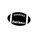 Vinyl Wall Art Decal - American Football- 12" x 21" - Trendy Funny Cool American Football Design Sticker For Home Bedroom Kids Room Playroom Daycare Office Coffee Shop Sports Bar Storefront Decor 1