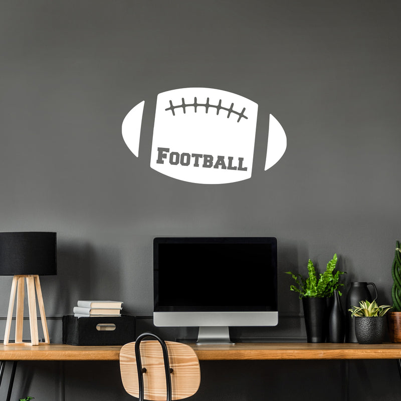 Vinyl Wall Art Decal - American Football- 12" x 21" - Trendy Funny Cool American Football Design Sticker For Home Bedroom Kids Room Playroom Daycare Office Coffee Shop Sports Bar Storefront Decor 2