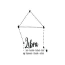 Vinyl Wall Art Decal - Libra - Zodiac Signs Gothic Modern Inspirational Astrology Quote Sticker For Bedroom Living Room Closet Home Office Dorm Room Decor 1