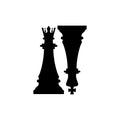 Vinyl Wall Art Decal - Queen And King Chess - - Trendy Inspirational Cute Valentine Quote Sticker For Couples Home Office Living Room Bedroom Decor 1