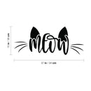 Vinyl Wall Art Decal - Meow - 37" x 15" - Trendy Modern Cute Sticker For Cat Lovers Home Bedroom Living Room Kids Room Playroom Vet Office Kitty Store Fine Decor 4