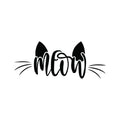 Vinyl Wall Art Decal - Meow - Trendy Modern Cute Sticker For Cat Lovers Home Bedroom Living Room Kids Room Playroom Vet Office Kitty Store Fine Decor 1
