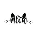 Vinyl Wall Art Decal - Meow - Trendy Modern Cute Sticker For Cat Lovers Home Bedroom Living Room Kids Room Playroom Vet Office Kitty Store Fine Decor 1