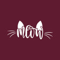 Vinyl Wall Art Decal - Meow - 37" x 15" - Trendy Modern Cute Sticker For Cat Lovers Home Bedroom Living Room Kids Room Playroom Vet Office Kitty Store Fine Decor 1