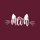 Vinyl Wall Art Decal - Meow - 37" x 15" - Trendy Modern Cute Sticker For Cat Lovers Home Bedroom Living Room Kids Room Playroom Vet Office Kitty Store Fine Decor 1