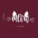 Vinyl Wall Art Decal - Meow - 37" x 15" - Trendy Modern Cute Sticker For Cat Lovers Home Bedroom Living Room Kids Room Playroom Vet Office Kitty Store Fine Decor 4