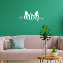 Vinyl Wall Art Decal - Meow - 37" x 15" - Trendy Modern Cute Sticker For Cat Lovers Home Bedroom Living Room Kids Room Playroom Vet Office Kitty Store Fine Decor 3