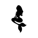 Vinyl Wall Art Decal - Mermaid Girl - Modern Fantasy Cute Sticker For Girls Home Bedroom Living Room Office Nursery Daycare Children Playroom Decor 1