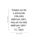 Vinyl Wall Art Decal - Children Are Not A Distraction From More Important Work - 21" x 16" - Trendy Lovely Quote Sticker For Kids Room Baby's Nursery Playroom Kindergarten Daycare Decor 4