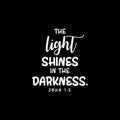 Vinyl Wall Art Decal - The Light Shines In The Darkness - John 1:5 - 15" x 13" - Modern Inspiring Lovely Spiritual Quote Sticker For Bedroom Living Room Coffee Shop Religious Center Decor 1