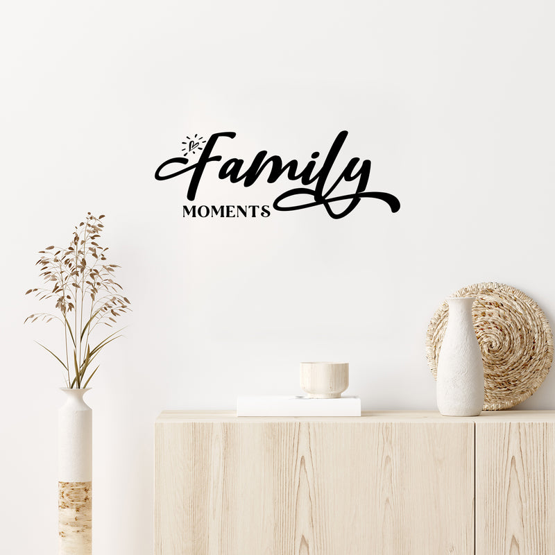 Vinyl Wall Art Decal - Family Moments - Inspirational Couples Love Heart Shape Design Sticker For Bedroom Closet Mirror Glass Living Room Entryway Door Decor 2
