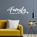 Vinyl Wall Art Decal - Family Moments - 7" x 16" - Inspirational Couples Love Heart Shape Design Sticker For Bedroom Closet Mirror Glass Living Room Entryway Door Decor 3