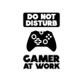 Vinyl Wall Art Decal - Do Not Disturb Gamer At Work - 18. Trendy Funny Motivational Positive Control Console Design Sticker For Home Playroom Gaming Room Classroom Office Decor 1