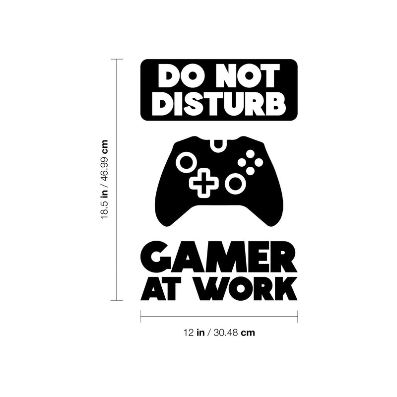 Vinyl Wall Art Decal - Do Not Disturb Gamer At Work - 18. Trendy Funny Motivational Positive Control Console Design Sticker For Home Playroom Gaming Room Classroom Office Decor 4