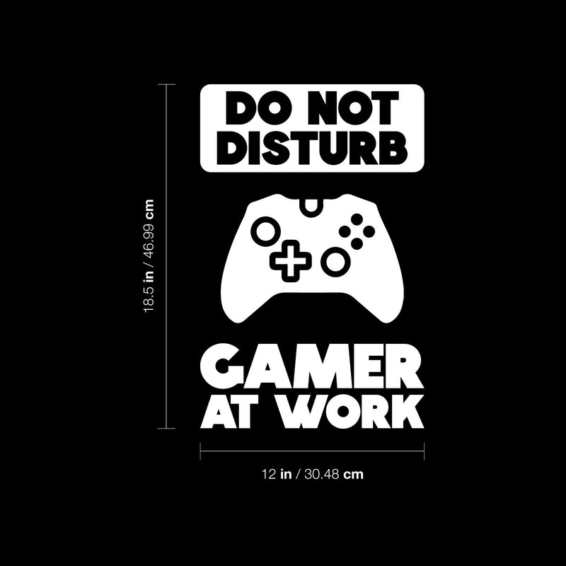 Vinyl Wall Art Decal - Do Not Disturb Gamer At Work - 18. Trendy Funny Motivational Positive Control Console Design Sticker For Home Playroom Gaming Room Classroom Office Decor 5