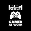 Vinyl Wall Art Decal - Do Not Disturb Gamer At Work - 18.5" x 12" - Trendy Funny Motivational Positive Control Console Design Sticker For Home Playroom Gaming Room Classroom Office Decor 1