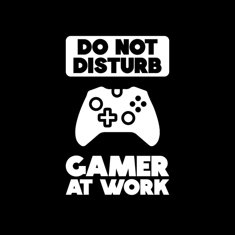 Vinyl Wall Art Decal - Do Not Disturb Gamer At Work - 18.5" x 12" - Trendy Funny Motivational Positive Control Console Design Sticker For Home Playroom Gaming Room Classroom Office Decor 1