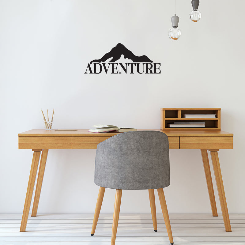 Vinyl Wall Art Decal - Adventure - Modern Inspirational Positive Good Vibes Quote Sticker For Home Living Room Kids Bedroom Playroom Classroom School Office Decor 2