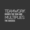 Vinyl Wall Art Decal - Teamwork Divides The Task And Multiples The Success - 16" x 27" - Motivating Positive Quote Sticker For Business Lobby Office Meeting Room School Classroom Decor 1