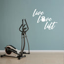 Vinyl Wall Art Decal - Live Love Lift - 13" x 16" - Motivating Positive Healthy Quote Kettlebell Design Sticker For Office Workout Room Yoga CrossFit Center Gym Fitness Lifestyle Decor 3