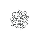 Vinyl Wall Art Decal - God Is Love - 23" x 22" - Trendy Inspirational Spiritual Religious Quote Sticker For Home Office Church Living Room Bedroom Decor 1