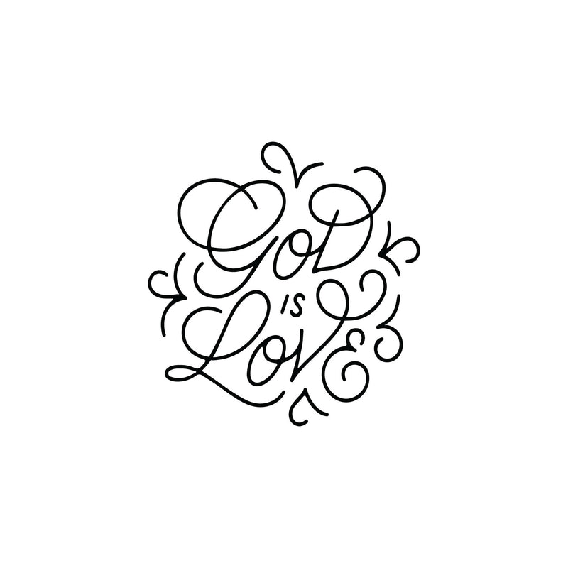 Vinyl Wall Art Decal - God Is Love - Trendy Inspirational Spiritual Religious Quote Sticker For Home Office Church Living Room Bedroom Decor 1