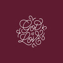 Vinyl Wall Art Decal - God Is Love - 23" x 22" - Trendy Inspirational Spiritual Religious Quote Sticker For Home Office Church Living Room Bedroom Decor 1