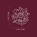 Vinyl Wall Art Decal - God Is Love - 23" x 22" - Trendy Inspirational Spiritual Religious Quote Sticker For Home Office Church Living Room Bedroom Decor 4