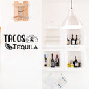 Vinyl Wall Art Decal - Tacos & Tequila - 11. Trendy Sarcastic Funny Adult Quote Sticker For Home Bar Kitchen Restaurant Wine Cellar Food Store Shopfront Decor 3