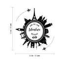 Vinyl Wall Art Decal - And So Our Adventure Begins - 22" x 20" - Trendy Inspirational Good Vibes Quote Sticker For Adventure Lovers Home  Office Living Room Decor 4