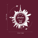 Vinyl Wall Art Decal - And So Our Adventure Begins - 22" x 20" - Trendy Inspirational Good Vibes Quote Sticker For Adventure Lovers Home  Office Living Room Decor 4